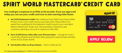 is opening a spirit master card smart|spirit credit card offers.